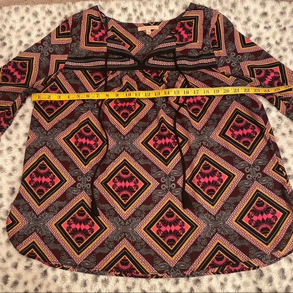 GIBSON LATIMER | DIAMOND BLOUSE WITH BLACK TASSELS - Picture 11 of 15